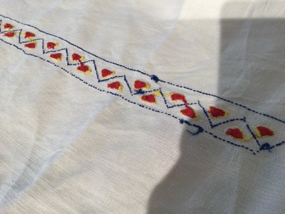 Nappe en lin brodée 