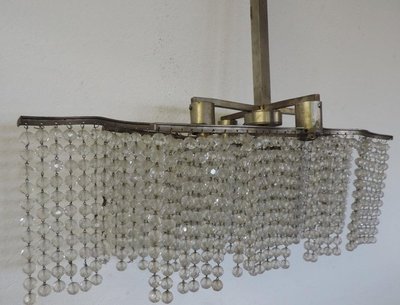 Lustre à Perles Epoque Art Deco, Style Sue Et Mare, Ruhlmann