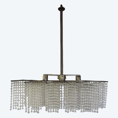 Lustre à Perles Epoque Art Deco, Style Sue Et Mare, Ruhlmann
