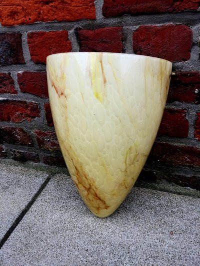 Set of 3 stained glass wall lights, circa 1970, Clichy style, Murano