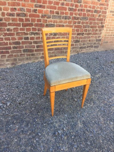 4 elegant Art Deco Chairs, Circa 1940 (table Available)