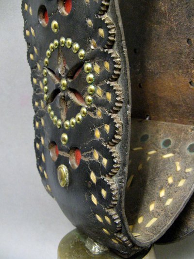 Cloche De Vache Obertino en bronze avec son collier. 