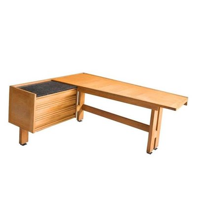 Guillerme Et Chambron, Large Oak Desk Edition Votre Maison Circa 1950