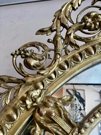 Specchio di legno e stucco dorato, XIX secolo