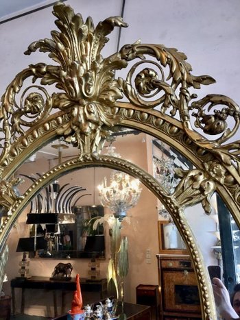 Specchio di legno e stucco dorato, XIX secolo
