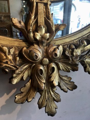 Specchio di legno e stucco dorato, XIX secolo