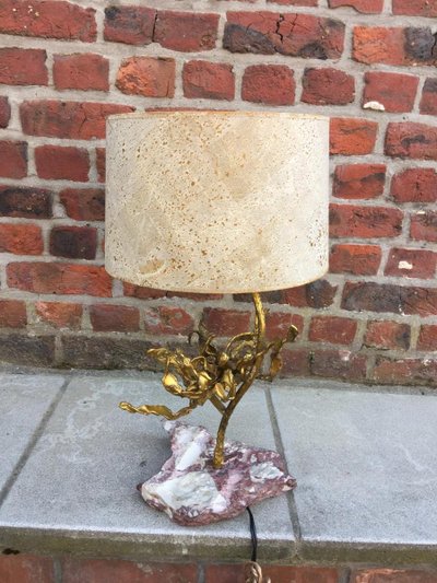Brutalist lamp Signed Paul Moerenhout, Circa 1970