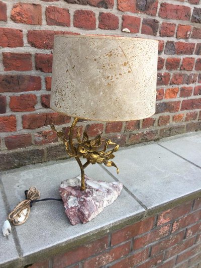 Brutalist lamp Signed Paul Moerenhout, Circa 1970