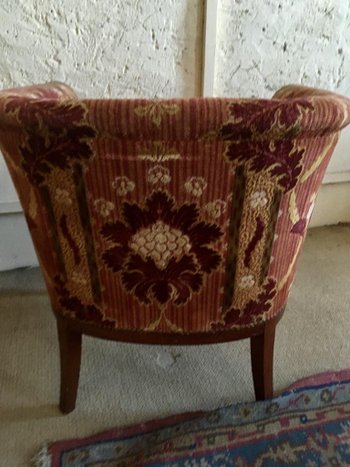Coppia di poltrone imbottite in stile Art Nouveau, XX secolo