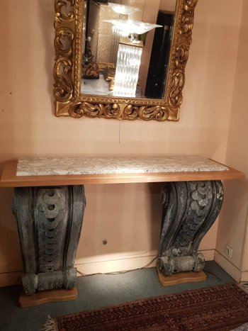 Console Contemporaine Composée D’éléments Haussmaniens XIXe