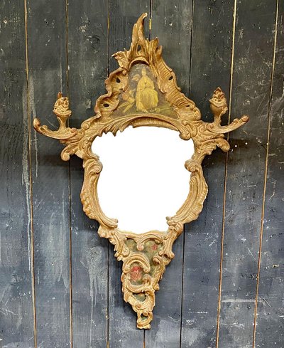 Specchio in stile Regence del XIX secolo, decorazione "cinese