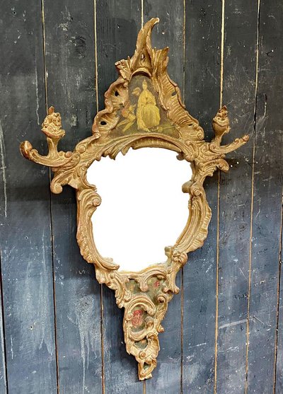 Specchio in stile Regence del XIX secolo, decorazione "cinese