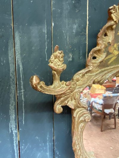 Specchio in stile Regence del XIX secolo, decorazione "cinese