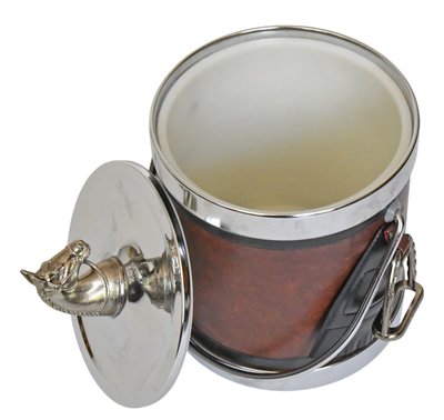 Equestrian horse-themed ice bucket, vintage 1970s