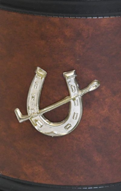 Equestrian horse-themed ice bucket, vintage 1970s