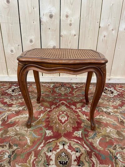 Low stool or Louis XV style foot rest in cannia