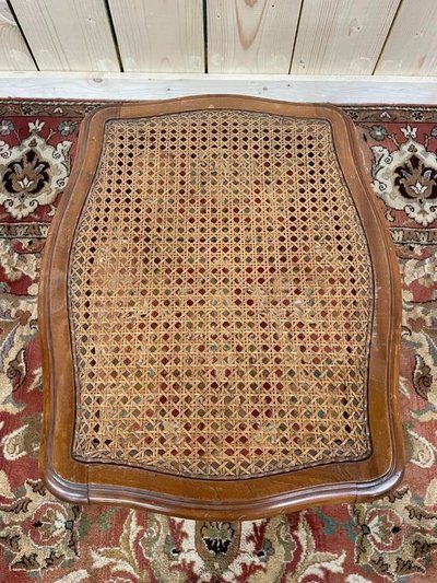 Low stool or Louis XV style foot rest in cannia
