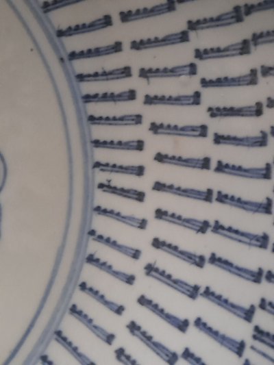 Cina Piatto bianco blu XVIII secolo