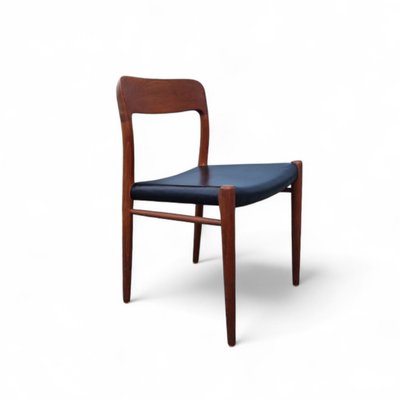 Series Of Six Solid Teak Chairs, Mod. 75, Niels O'moller