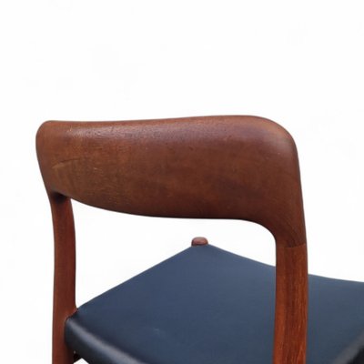 Series Of Six Solid Teak Chairs, Mod. 75, Niels O'moller