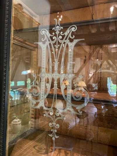 Very large blackened pearwood bookcase, Napoleon III period