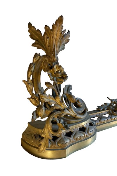 Kaminketten aus Bronze Louis XV