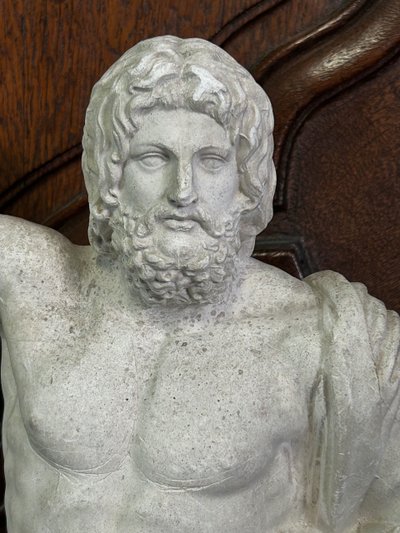 Jupiter - Plaster Sculpture After Anguier Michel (1630-1720) Early 20th Century