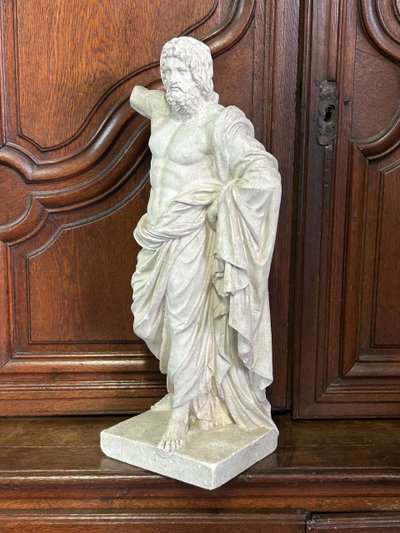 Jupiter - Plaster Sculpture After Anguier Michel (1630-1720) Early 20th Century