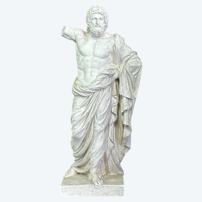 Jupiter - Plaster Sculpture After Anguier Michel (1630-1720) Early 20th Century