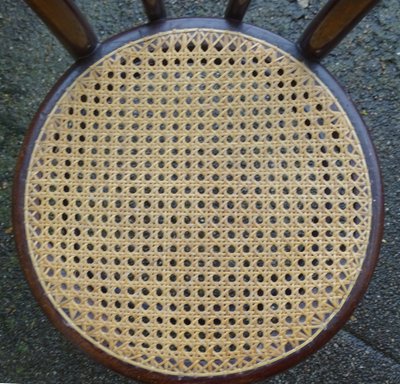Set of 4 Bistrot 3/4 chairs from 1910 with cane seats Thonet / Kohn