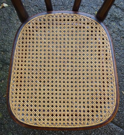 Set of 4 Bistrot 1/2 chairs from 1910 with cane seats Thonet / Horgen