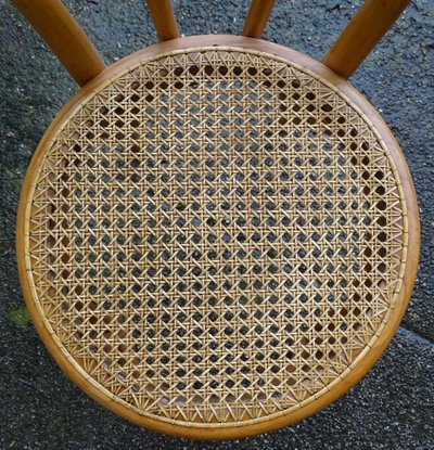 Set of 4 Bistrot 1/2 chairs from 1910 with cane seats Thonet / Horgen