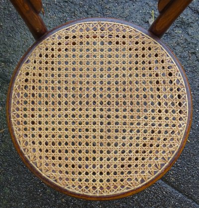 Set of 4 Bistrot 1/2 chairs from 1910 with cane seats Thonet / Horgen