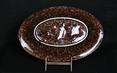 Barbotine plate, Palissy style, 19th century