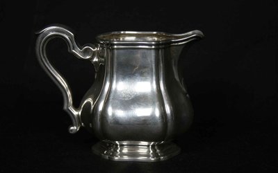 Served in solid silver tea, coffee and sugar pot