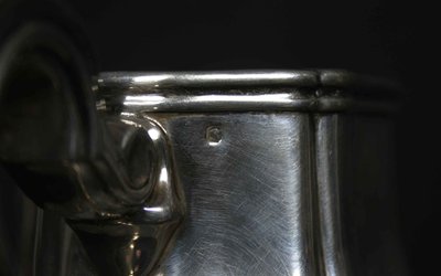 Served in solid silver tea, coffee and sugar pot