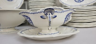 Gien dinner service, Rouen decor / 56 pieces 1960's