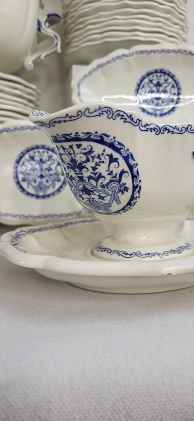 Gien dinner service, Rouen decor / 56 pieces 1960's