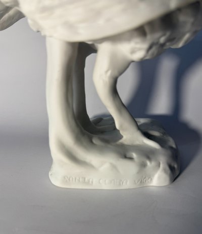 Couple of turkeys in porcelain bisque - Mariano Benlliure - Santa Clara de Vigo