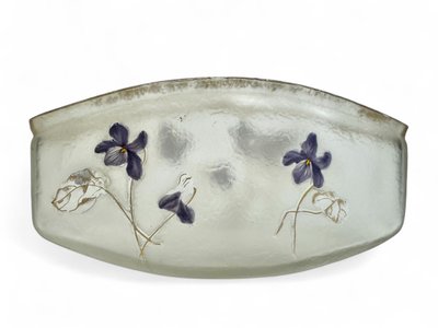 Montjoye - Legras Jardinière à décor de violettes