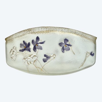 Montjoye - Legras Jardinière à décor de violettes