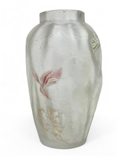 Montjoye - Legras Vase Triboulet mit Alpenveilchen-Dekor