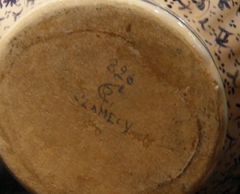 Clamecy Vase aus Steingut / Keramik, 19. Jahrhundert