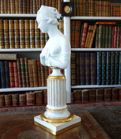 Niderviller (attributed to): bust of Madame Récamier in cookie Porcelain - early 19th century