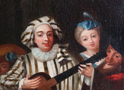 Gemälde Französische Schule Epoche XVIII nach Watteau
