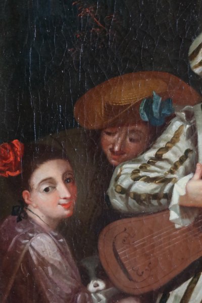Gemälde Französische Schule Epoche XVIII nach Watteau