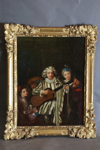 Gemälde Französische Schule Epoche XVIII nach Watteau