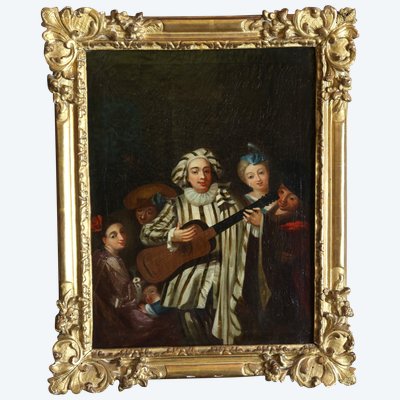 Gemälde Französische Schule Epoche XVIII nach Watteau