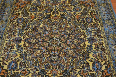 Ghom Iranisch Teppich - Wolle - Gelb & Hellblau