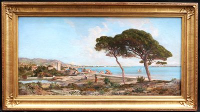 Henri-Arthur BONNEFOY, Landscape in the Bay of Cannes